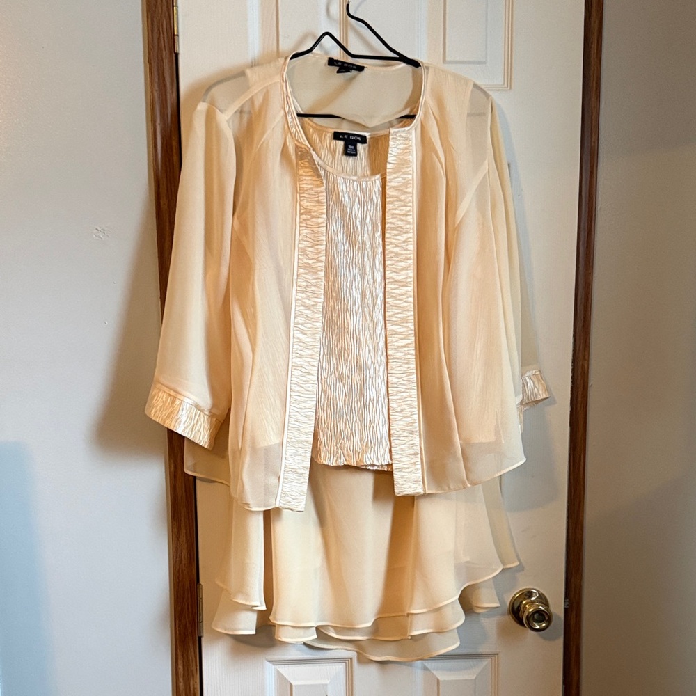 Elegant Cream Dress Set